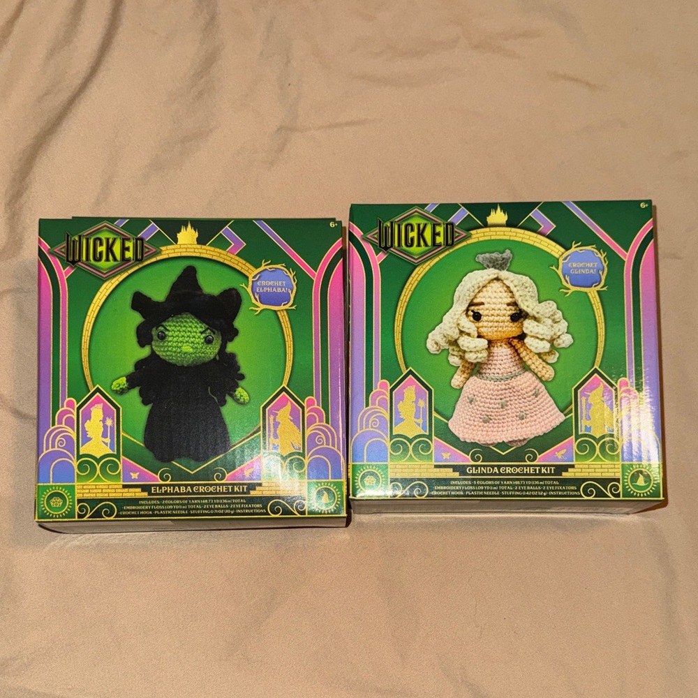 NEW Wicked Elphaba and Glinda Crochet Kit